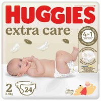 Подгузники Huggies Extra Care Small 2/3-6kg 24pcs фото №1 — интернет-магазин Desire.md