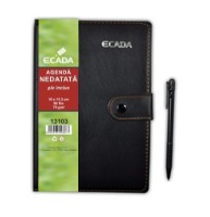 Agendă Ecada A6/96p Black (13103)