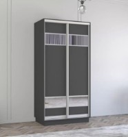 Dulap cu uşi glisante Mobildor-Lux Fox Mirror Elements 110x240 Anthracite (fox6057) imaginea #1 — magazin online Desire.md