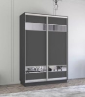 Dulap cu uşi glisante Mobildor-Lux Fox Mirror Elements 160x210 Anthracite (fox5622) imaginea #1 — magazin online Desire.md