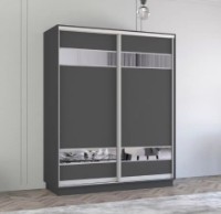 Dulap cu uşi glisante Mobildor-Lux Fox Mirror Elements 220x240 Anthracite (fox6683) imaginea #1 — magazin online Desire.md