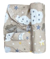 Cearșaf pentru copii ES Cappuccino Clouds 120x60cm imaginea #2 — magazin online Desire.md