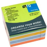 Hârtie de notițe Info Notes 75x75mm Pastel 450pcs (5654-52)