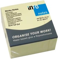 Hârtie de notițe Info Notes 75x75mm Yellow 400pcs (5820-01)