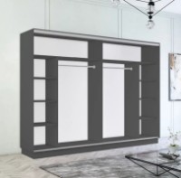 Dulap cu uşi glisante Mobildor-Lux Fox 350x230 Anthracite (fox7200) imaginea #2 — magazin online Desire.md