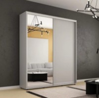 Шкаф-купе Mobildor-Lux Compact Chipboard/Mirror 190x210 Grey (00013680)