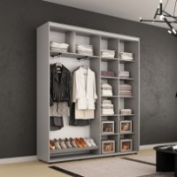 Шкаф-купе Mobildor-Lux Compact Chipboard/Mirror 200x230 Grey (00013687) фото №2 — интернет-магазин Desire.md