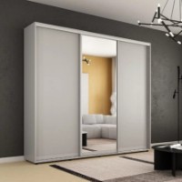 Dulap cu uşi glisante Mobildor-Lux Compact Chipboard/Mirror 260x210 Grey (00013420) imaginea #1 — magazin online Desire.md