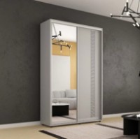 Шкаф-купе Mobildor-Lux Compact Meander/Mirror 140x230 Grey (00013065) фото №1 — интернет-магазин Desire.md
