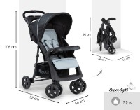 Carucior Hauck Shopper Neo II Caviar-Silver (4007923149102) imaginea #3 — magazin online Desire.md