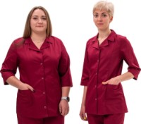 Cămașă medicală Soling Melissa Burgundy Shirt, s.58 imaginea #3 — magazin online Desire.md