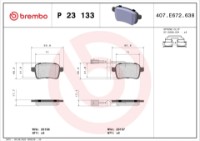 Комплект тормозных колодок Brembo P 23 133 фото №4 — интернет-магазин Desire.md