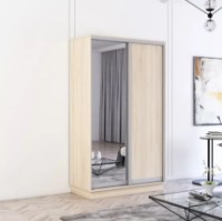 Dulap cu uşi glisante Mobildor-Lux Fox Chipboard/Mirror 160x240 Oak Sonoma (fox6454)