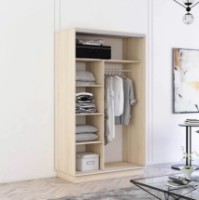 Dulap cu uşi glisante Mobildor-Lux Fox Chipboard/Mirror 160x240 Oak Sonoma (fox6454) imaginea #2 — magazin online Desire.md