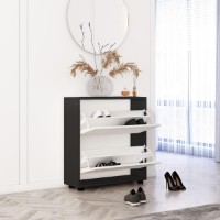 Обувница Mobildor-Lux Leo 50x27x86 Anthracite/White (10008539) фото №2 — интернет-магазин Desire.md
