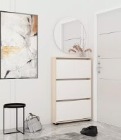 Rafturi pentru pantofi Mobildor-Lux Leo Slim 100x16x125 Oak Sonoma/White (00012967)