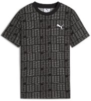 Детская футболка Puma Ess Logo Lab All-Over Print Puma Black, s.152