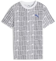 Детская футболка Puma Ess Logo Lab All-Over Print Puma White, s.140