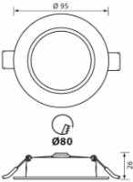 Встраиваемый светильник Vivalux VIV004753 фото №4 — интернет-магазин Desire.md