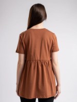 Женская футболка Bumbacel WT3840_Brown_XS5 Brown, s.XL фото №2 — интернет-магазин Desire.md
