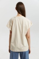 Женская футболка Bumbacel WT4098_0105-A3_S5 Cream, s.XXL фото №2 — интернет-магазин Desire.md