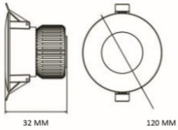Встраиваемый светильник Horoz 016-048-1012-010 фото №2 — интернет-магазин Desire.md