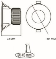 Lampă încorporabilă Horoz 016-048-1024-010 imaginea #2 — magazin online Desire.md