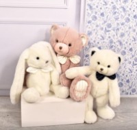 Jucărie de pluș Doudou White Rabit 30cm (HO3134) imaginea #2 — magazin online Desire.md