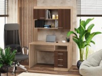 Masa de birou Пехотин Альтаир Oak Sonoma/Walnut imaginea #2 — magazin online Desire.md