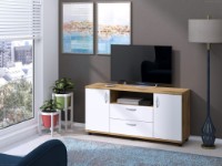 Тумба под ТВ Пехотин Борнео Oak Sonoma/White фото №2 — интернет-магазин Desire.md