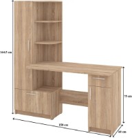 Masa de birou Пехотин Шанс (левый) Oak Sonoma imaginea #2 — magazin online Desire.md