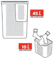 Coș de rufe Aleana Simple Grey 45L (171039) imaginea #2 — magazin online Desire.md