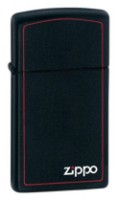 Зажигалка Zippo 1618 ZB Black Matte w/Zippo Logo Band Slim