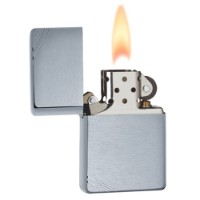 Brichetă Zippo 230 Vintage Brushed Chrome w/ Slashes imaginea #2 — magazin online Desire.md