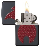 Brichetă Zippo 29106 Emblem Flame Black Matte imaginea #2 — magazin online Desire.md