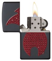 Зажигалка Zippo 29106 Emblem Flame Black Matte