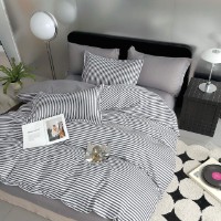 Постельное бельё O’llessya New Style De Luxe 200x220cm Alb/Negru (V-130/1) фото №1 — интернет-магазин Desire.md