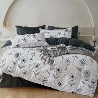 Lenjerie de pat O’llessya New Style New Style 200x220cm Negru/Alb (V-85/35)