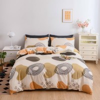 Lenjerie de pat O’llessya New Style New Style 200x220cm Negru/Ivory/Verde/Orange (V-85/38)