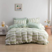 Lenjerie de pat O’llessya New Style New Style 200x220cm Verde/Alb (V-85/19)