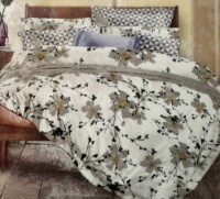 Постельное бельё O’llessya New Style Polycotton/4 200x220cm Alb/Gri/Negru