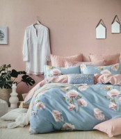 Постельное бельё O’llessya New Style Satin 200x220cm Roz/Albastru (13372/5)