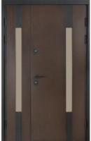 Uşă de exterior Булат Термо House 706/431 Dark Wenge/White Satin Street 1200mm Right