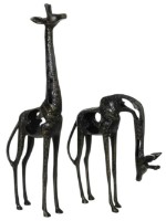 Statuetă Dizayno Home Giraffe Antik Black 48x79cm 2pcs (AK.IJ0024)