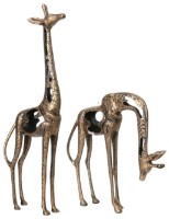 Statuetă Dizayno Home Giraffe Antik Gold 48x79cm 2pcs (AK.IJ0023)