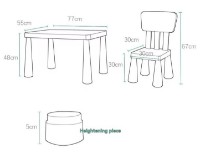 Детский столик со стулом 4Play AT33 Set фото №2 — интернет-магазин Desire.md