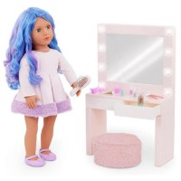 Masa de machiaj Battat Pink Vanity Table Playset Our Generation (BD35424Z) imaginea #5 — magazin online Desire.md