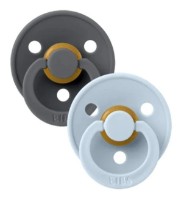 Suzeta BIBS Colour 2 Pack - Iron/Baby Blue 6+ months (120223)