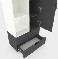 Dulap Nex Home A001L White Snow/Anthracite (NX-00000203) imaginea #4 — magazin online Desire.md