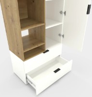 Dulap Nex Home A001L White Snow/Oak Artisan (NX-00000201) imaginea #3 — magazin online Desire.md